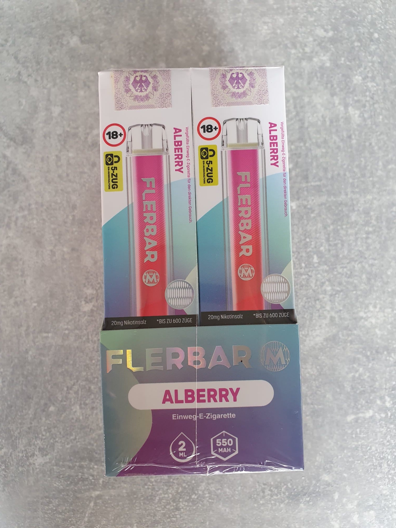 Flerbar Disposable E-Zigarette – 20 mg | 10 Stück bis zu 600 Züge (verschiedene Sorten)
