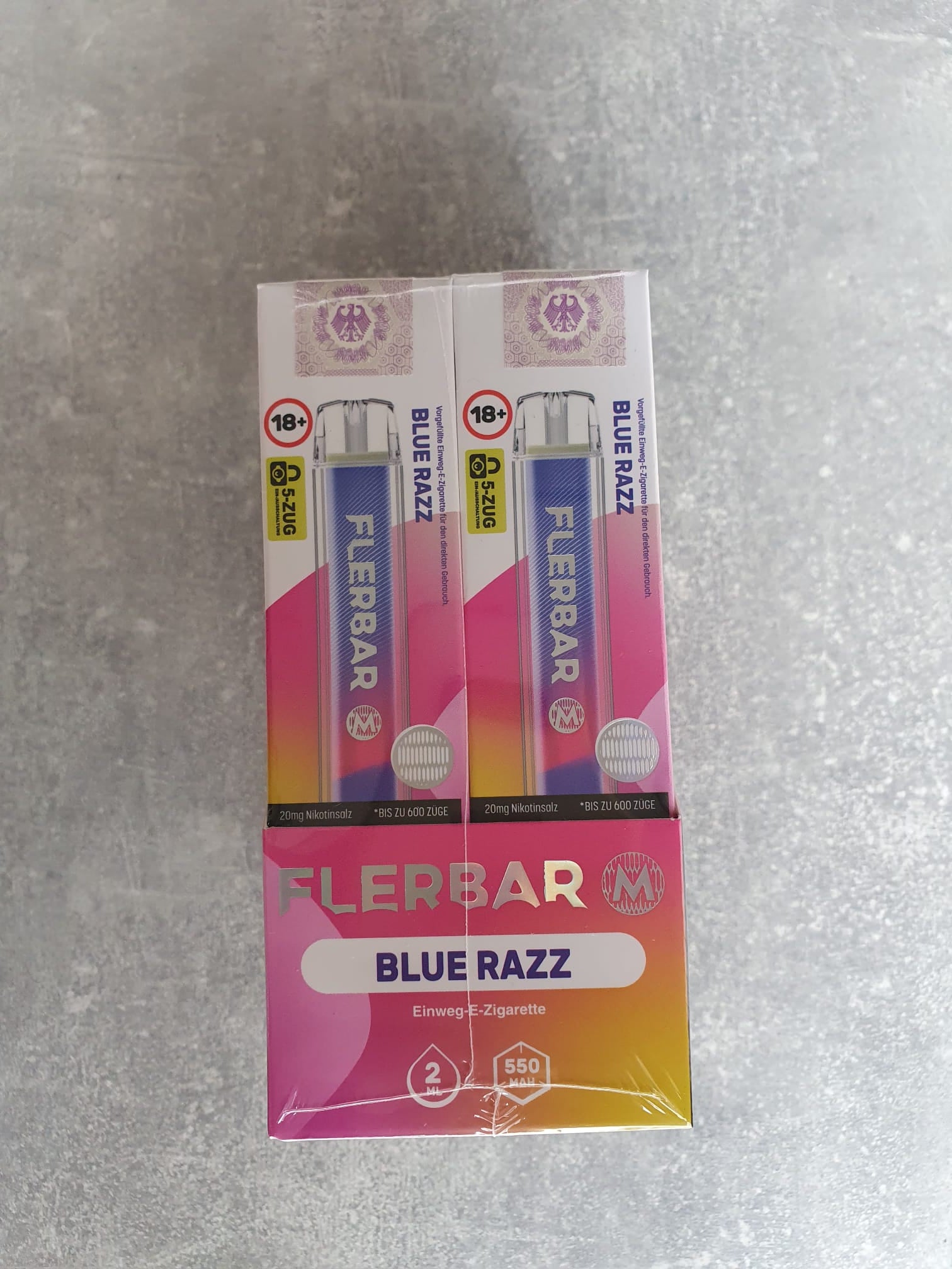 Flerbar Disposable E-Zigarette – 20 mg | 10 Stück bis zu 600 Züge (verschiedene Sorten)
