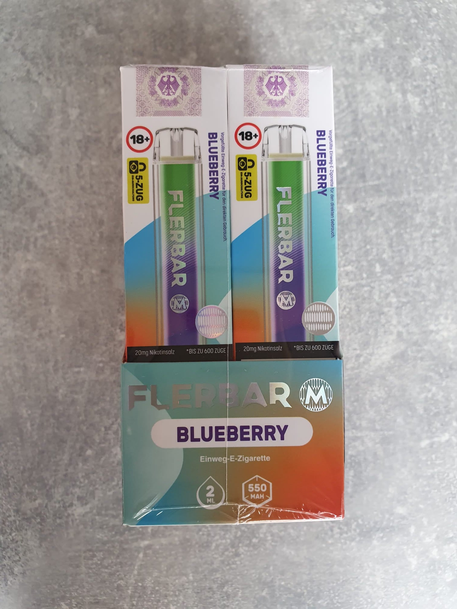 Flerbar Disposable E-Zigarette – 20 mg | 10 Stück bis zu 600 Züge (verschiedene Sorten)