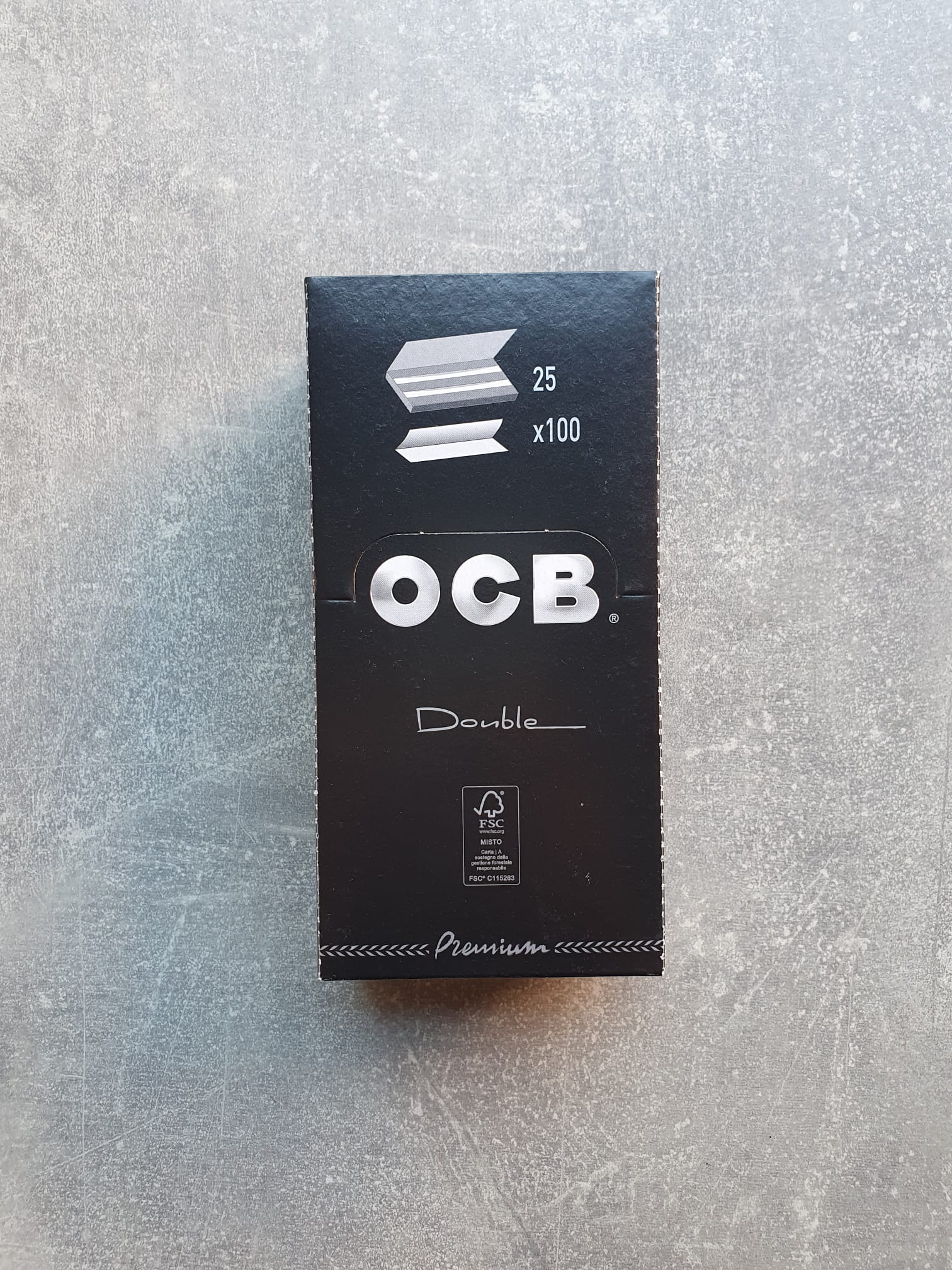 OCB Premium Double – 25 x 100 Blättchen (Großpackung)