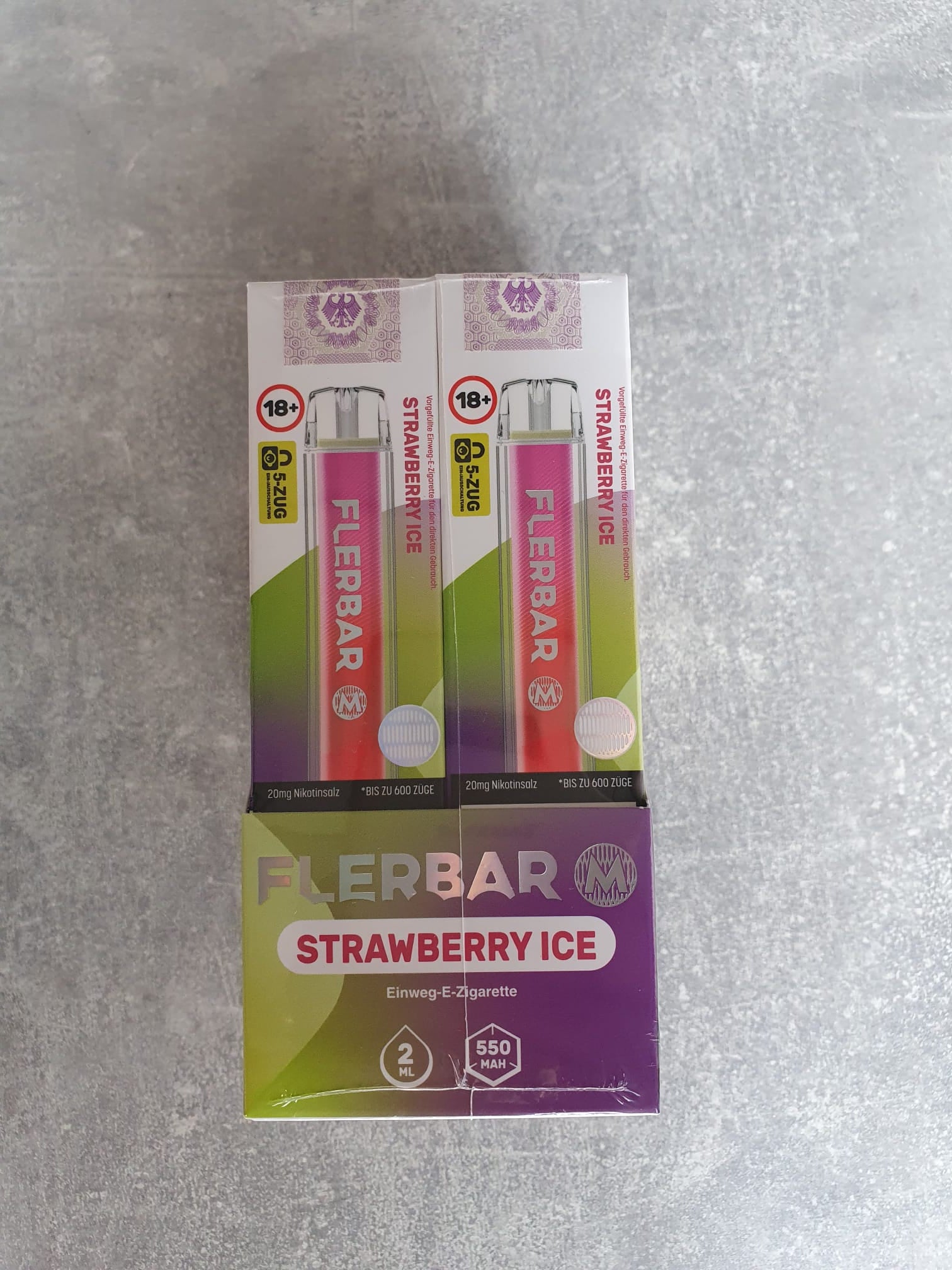 Flerbar Disposable E-Zigarette – 20 mg | 10 Stück bis zu 600 Züge (verschiedene Sorten)