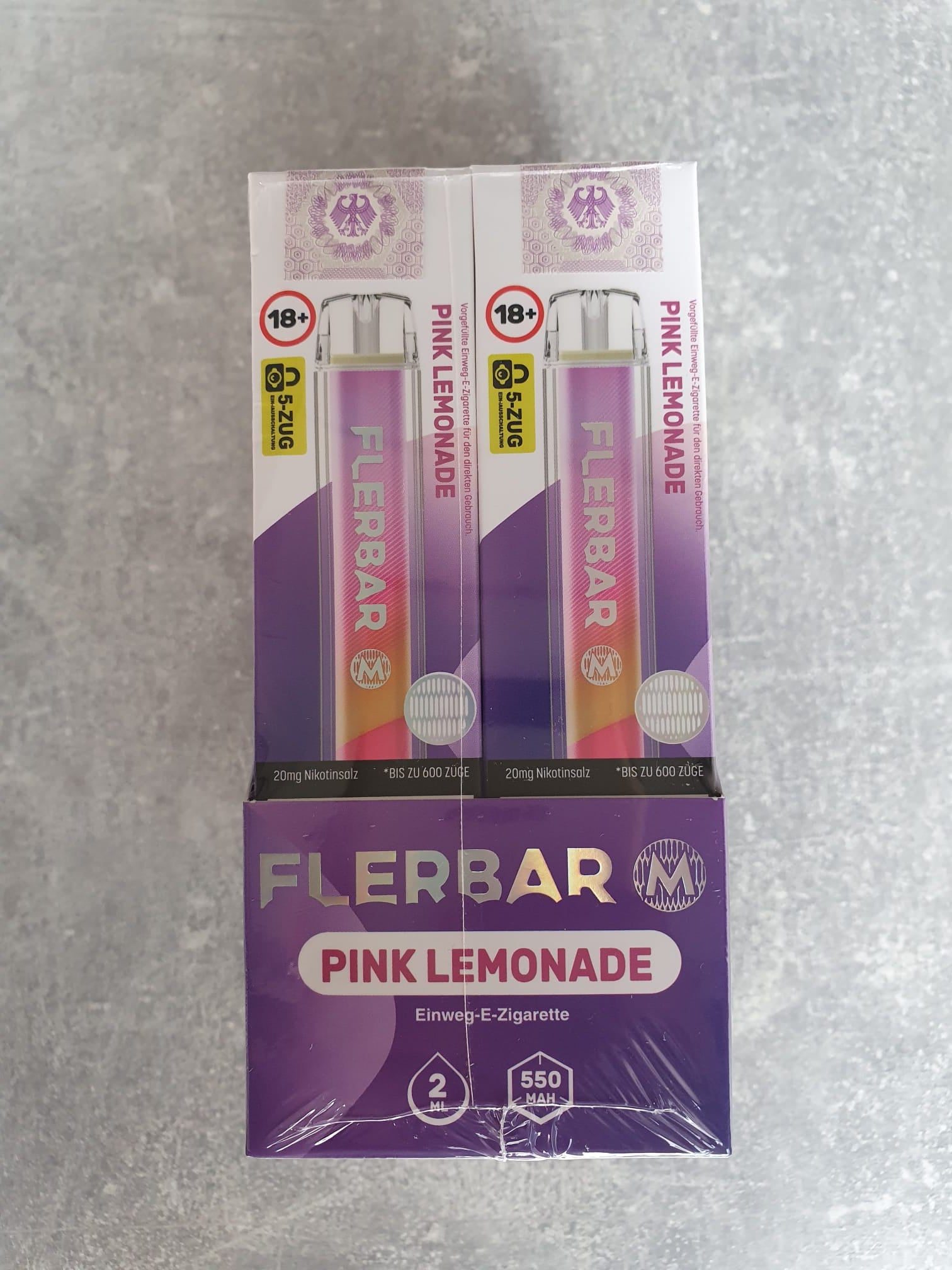 Flerbar Disposable E-Zigarette – 20 mg | 10 Stück bis zu 600 Züge (verschiedene Sorten)