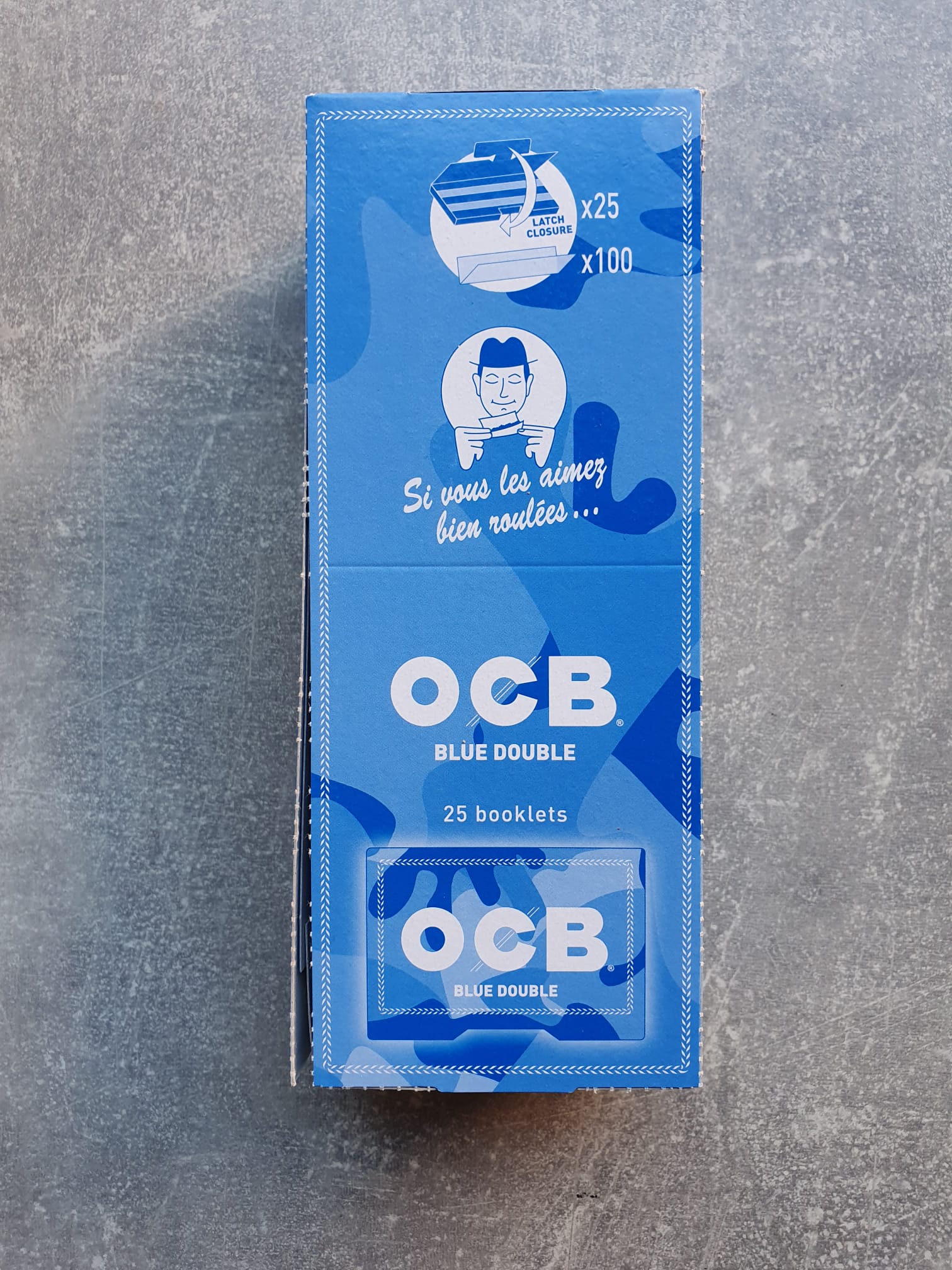 OCB Blue Double – 25 Heftchen Zigarettenpapier (1 Box)