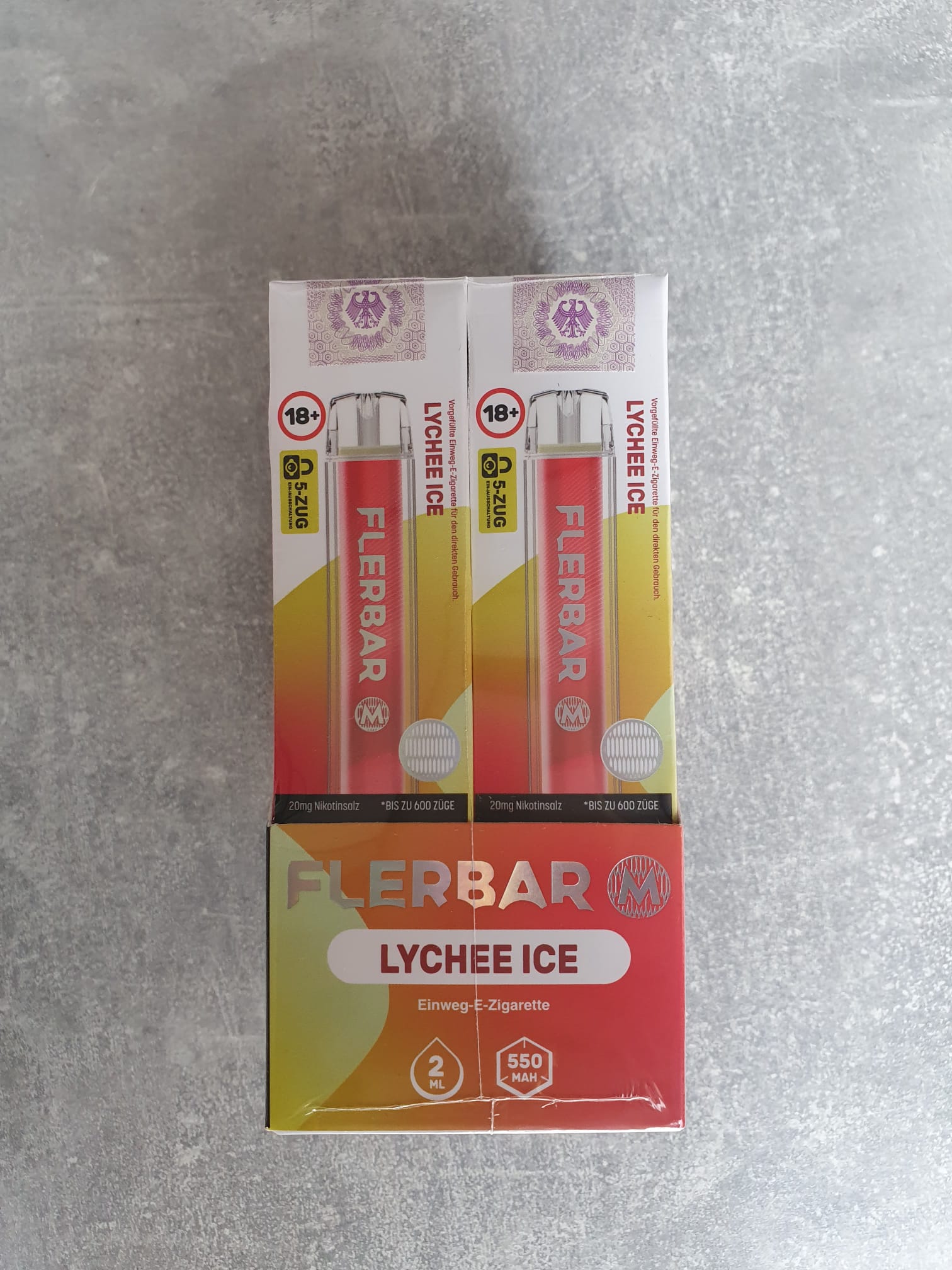 Flerbar Disposable E-Zigarette – 20 mg | 10 Stück bis zu 600 Züge (verschiedene Sorten)
