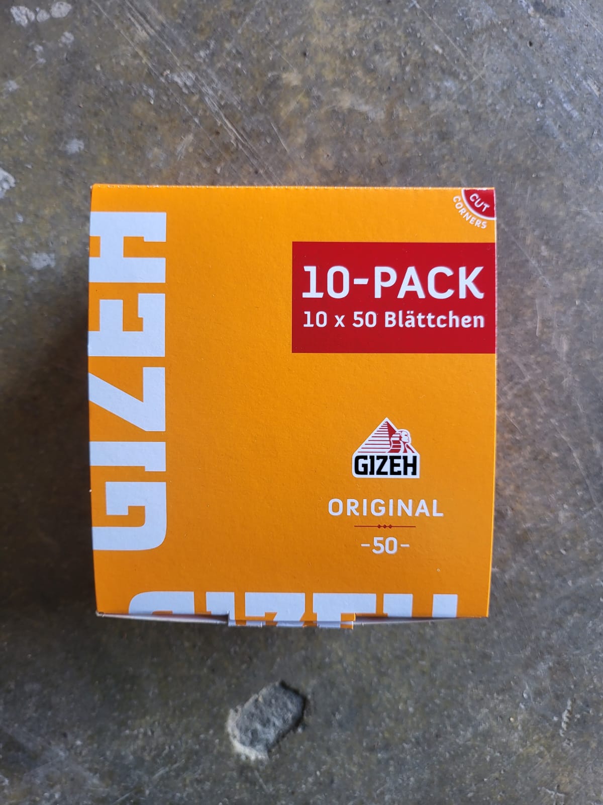 Gizeh Original 50 Blättchen – Cut Corners (10-Pack)