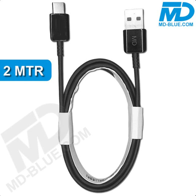 USB-C Kabel – 2 Meter Lade- & Datenkabel (Schwarz)