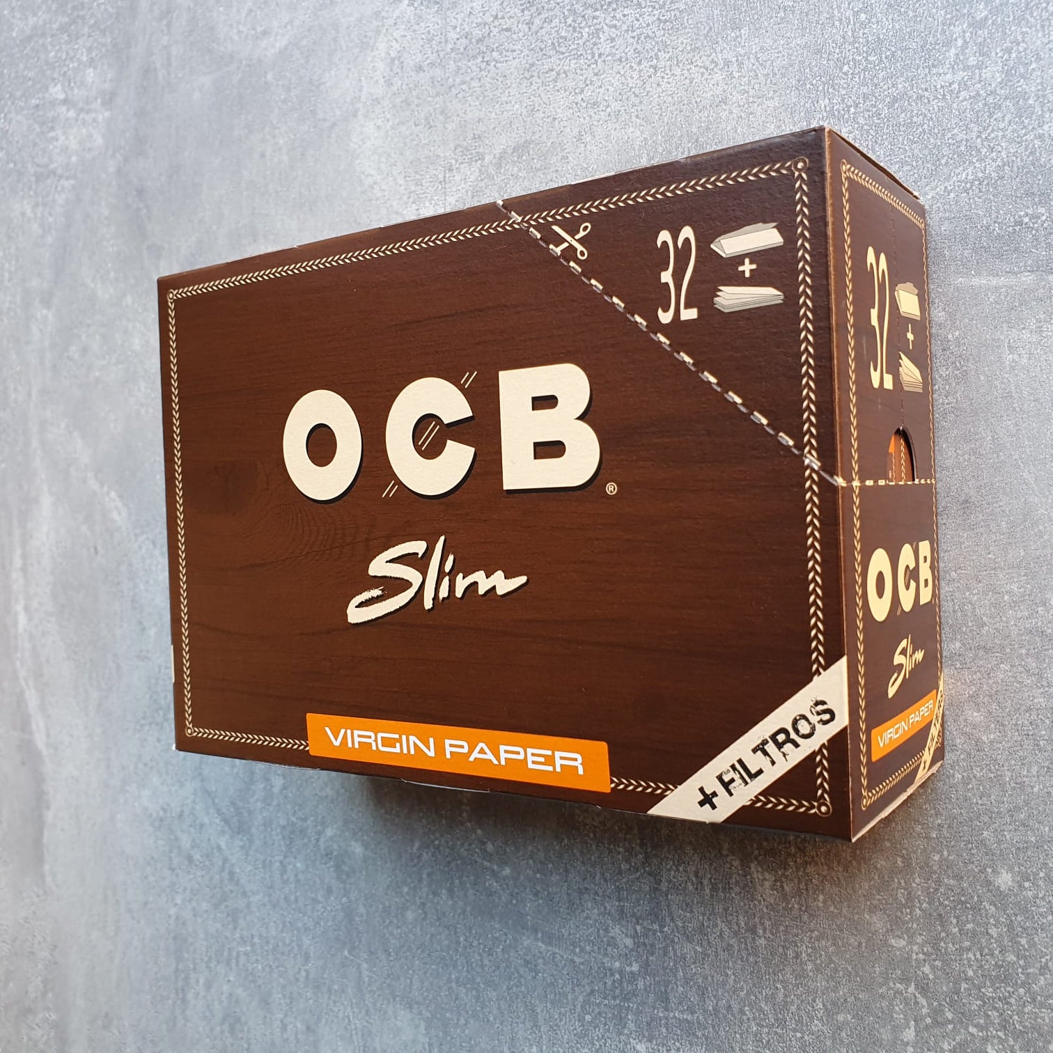 OCB Slim Virgin Paper – 50 x 32 Blättchen (Großpackung)